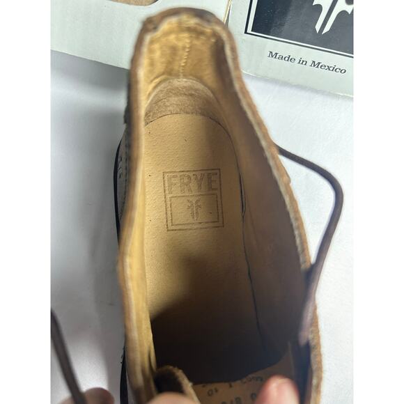 Frye Men\'s Oliver Lace-Up Chukka Boots Size 10.5 Brown Leather Casual new